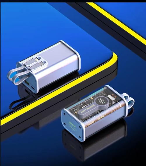 10000mA PD22.5W transparent punk industrial  power bank charger fast charger OED/ODM also
