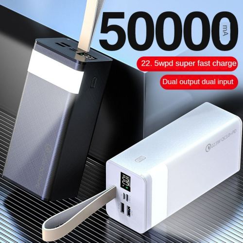 New digital display 22.5W super fast charging power bank 50000 mA outdoor mobile power bank OED