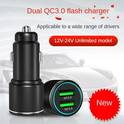 car phone charger Fast Charger| Car Lighter USB  2in1 fast Charger QC3.0  adapter| wholesale/OEM/ODM