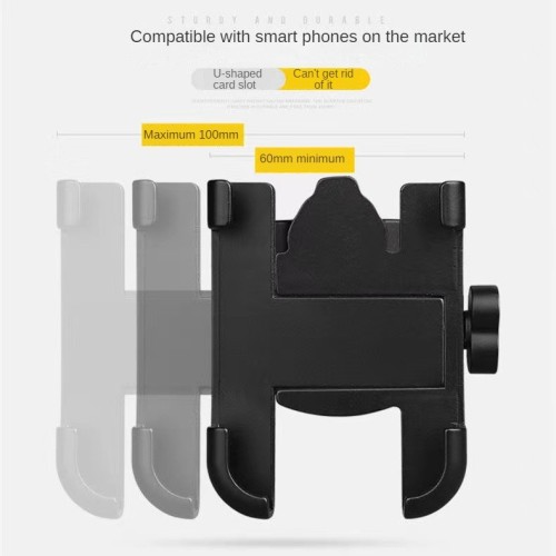 Aluminum alloy phone holder for bike courier riding shockproof stable motorcycle phone holder-ACC
