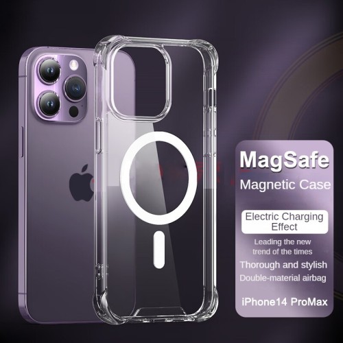 Transparent  iphone protector case Protective Case MagSafe Apple tpu magnetic charging phone case