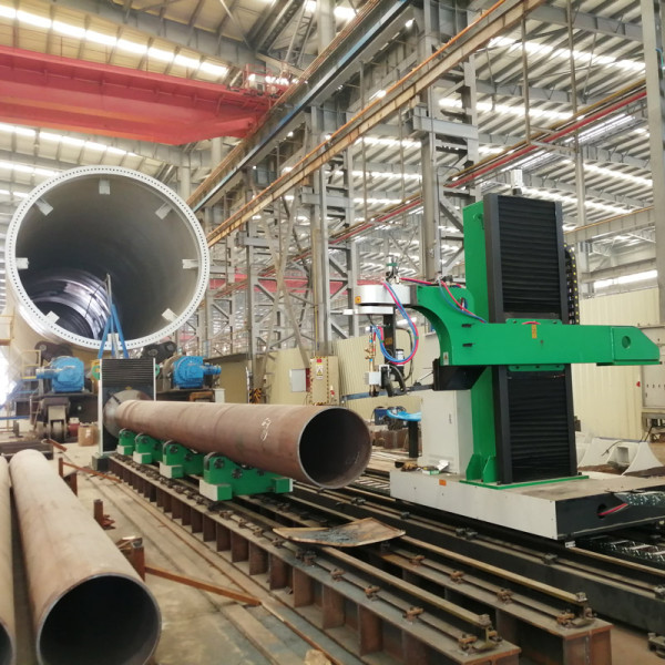The work process of Bed model Large Pipe Cutting Machine