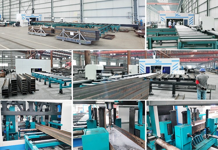Steel structure application of the YOMI high speed 3D CNC beam drilling machine