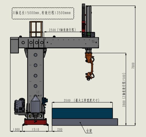 Cantilever Type Steel Structure Welding Robot
