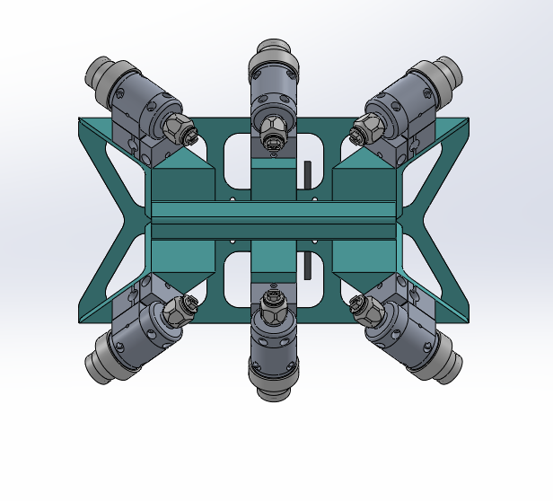 PT3070 multi-gun spray head assembly with Graco spray guns