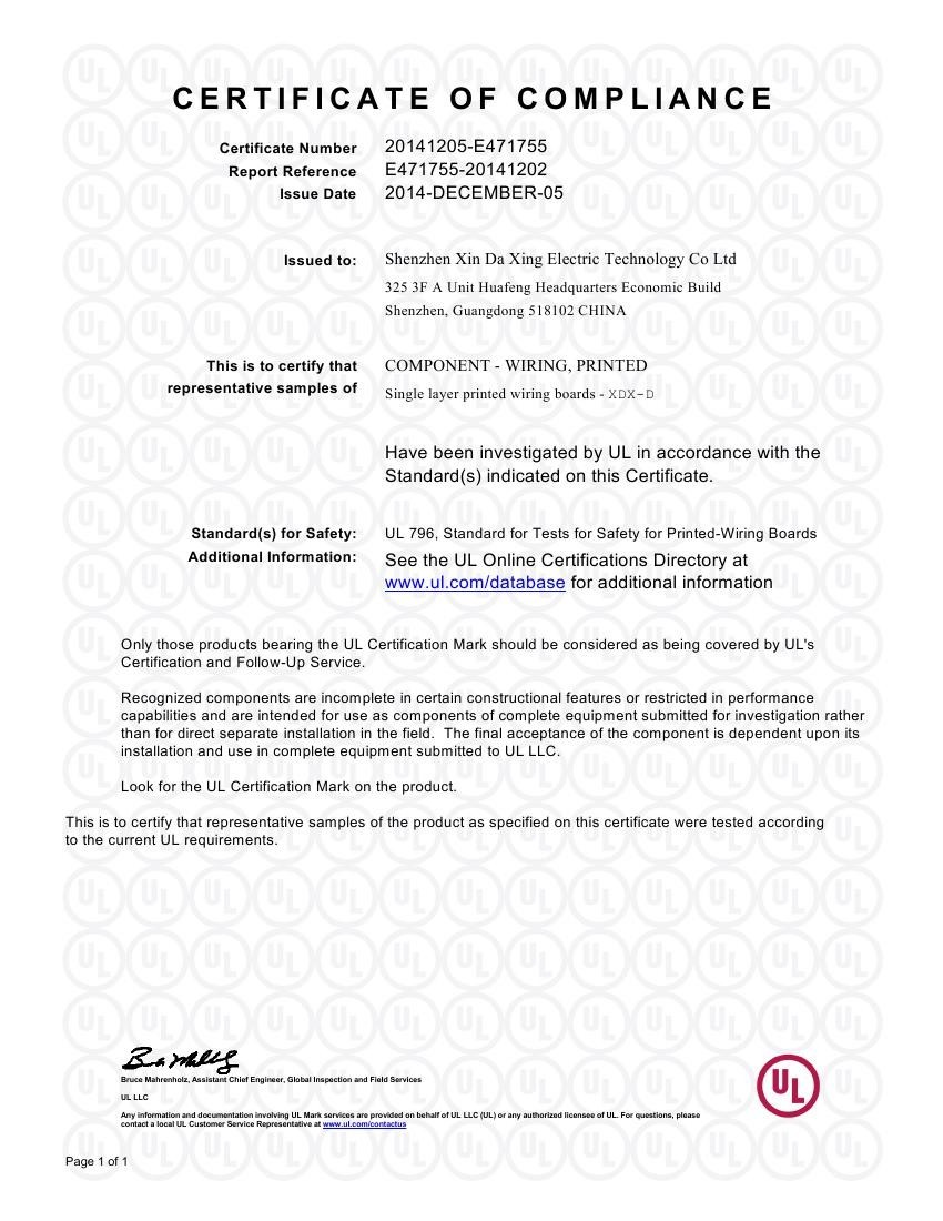 UL Certificate