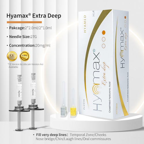 Hyamax® Extra Deep Dermal Fillers المزود ، حشو الخد ، مصفاة الذقن ، دعم البيع بالجملة والمخصص