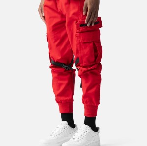 100% Cotton Multi Pockets relaxed fit OEM Cargo Pants  Elastic Waist Lightweight Breathable Trousers for Men
