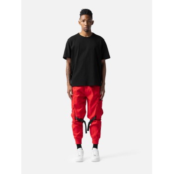 100% Cotton Multi Pockets relaxed fit OEM Cargo Pants  Elastic Waist Lightweight Breathable Trousers for Men