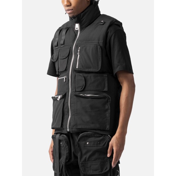 Men's Multi Pockets Cotton Cargoes Fisherman Vest Waistcoat For Climbing Fishing Hiking Journalist Photography Camping Vest