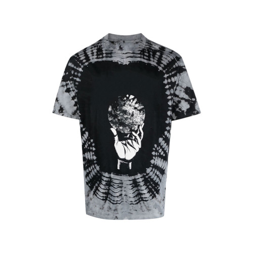 OEM High Quality Custom Logo Graphic Tie-Dye T-Shirts Washed Loose Fit Men's Oversized Hip Hop T-Shirts