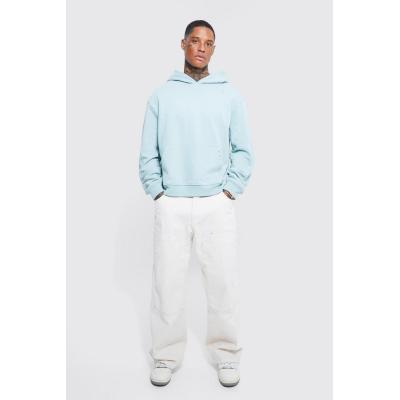 100%Cotton 380g Heavyweight Sweatshirts Men Oversized Casual Garment With Thick Solid Color Hoodie