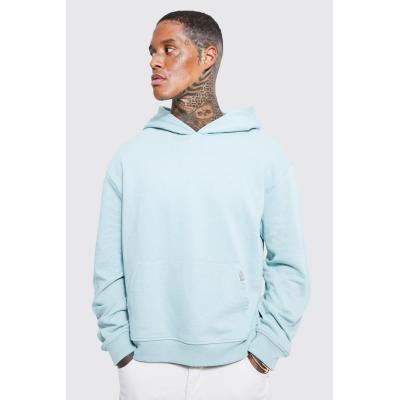 100%Cotton 380g Heavyweight Sweatshirts Men Oversized Casual Garment With Thick Solid Color Hoodie