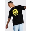 Casual Tee Men 100% Cotton Custom Dtg Printer Shoulder Furbished Graphic Oversized Drip Face T-shirt