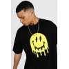 Casual Tee Men 100% Cotton Custom Dtg Printer Shoulder Furbished Graphic Oversized Drip Face T-shirt