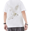 Custom Men's t shirt Chinese Embroidered Phoenix Loose Street-style Cotton Summer t shirt