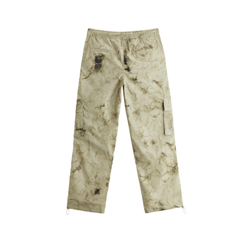 Custom men's tie-dye fashion camo street style cargo pants