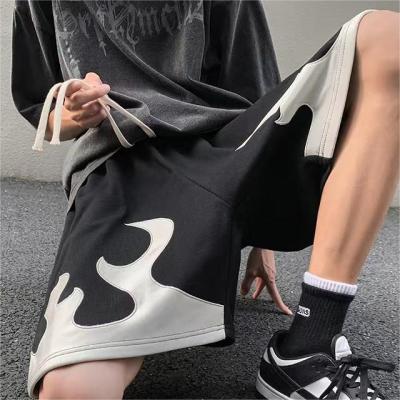 Custom men's drawstring elastic waist  streetwear shorts street style fashion comfortable stretch  shorts