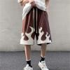 Custom men's drawstring elastic waist  streetwear shorts street style fashion comfortable stretch  shorts