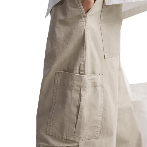 Custom men's high-quality straight multi-pocket nylon/polyester tooling wide-leg pants