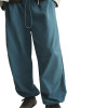 Custom mens loose wide leg casual drawstring cargo pants