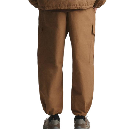 Custom men's high-quality straight multi-pocket nylon/polyester tooling wide-leg pants