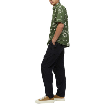 Custom men's hip-hop minimalist street skateboard multi-pocket work pants