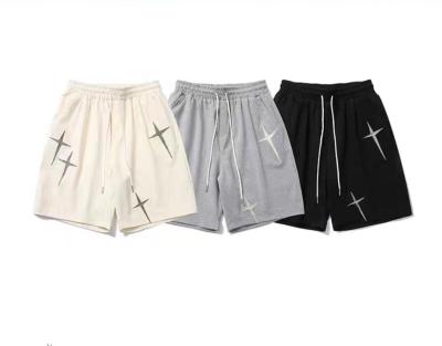 Custom men's drawstring elastic waist  streetwear shorts street style fashion comfortable stretch  shorts