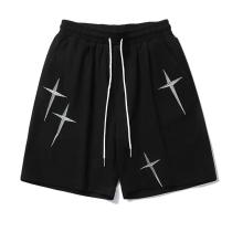 Custom men's drawstring elastic waist  streetwear shorts street style fashion comfortable stretch  shorts