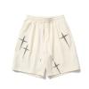 Custom men's drawstring elastic waist  streetwear shorts street style fashion comfortable stretch  shorts