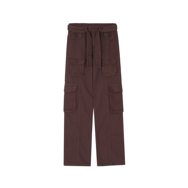 Custom Street Retro Style Multi-pocket Heavy Craft Cargo Casual Pants Loose Straight Fashion Men's Pants For Summer