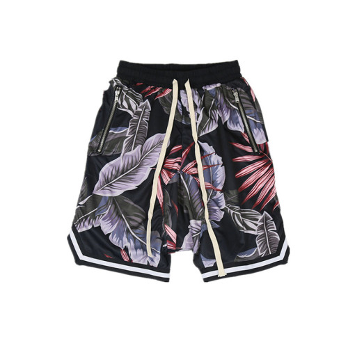 Custom High Quality High Street Hip Hop Hawaiian Style Beach Pants Resort Loose Drop Floral Shorts For Summer