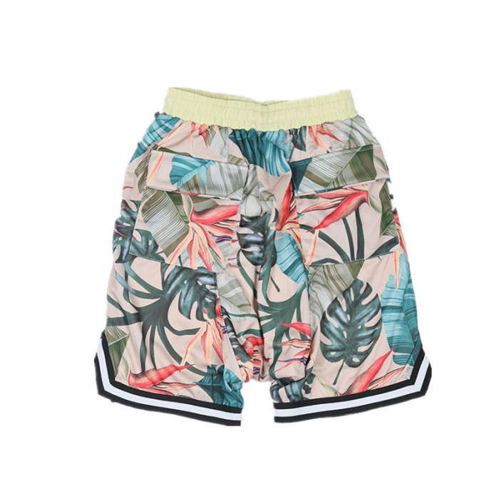Custom High Quality High Street Hip Hop Hawaiian Style Beach Pants Resort Loose Drop Floral Shorts For Summer