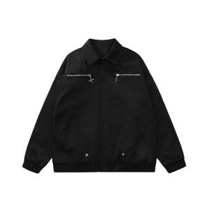 Custom Spring 2023 New Personality Zipper Flight Suit Men's Hip Hop Loose Jacket