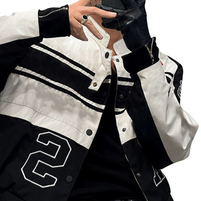 Custom Spring New Trendy Racing Suit Embroidered Harbor Wind Motorcycle Jacket