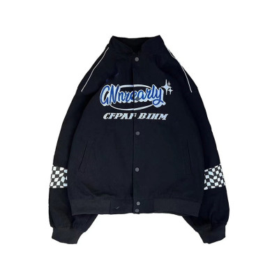 wholesale vintage racing baseball uniform male couple biker cargo jacket street casual coat