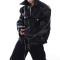 wholesale niche heavy industry leather jacket metal design sense high-end motorcycle mens suit