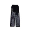 Custom men's vintage loose-fitting casual tie-dye straight-leg button pants