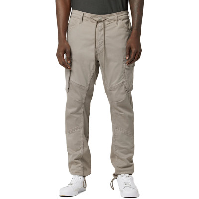 Wholesale men's multi-pocket  elastic waistband waist cord casual nine-quarter cargo pants
