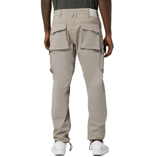 Wholesale men's multi-pocket  elastic waistband waist cord casual nine-quarter cargo pants