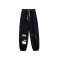 Customized men's retro trend loose casual patch straight jeans with waist string