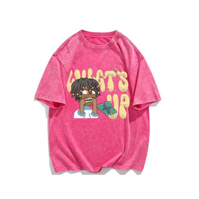 wholesale Cotton Retro Premium Unisex Acid Wash Tshirt Streetwear Heavyweight Men Boxy Acid Wash T-Shirt Graphic Acid Wash T shirt