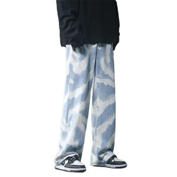 Wholesale men's drawstring elastic waist cargo pants street style fashion comfortable stretch  skateboard sports pants
