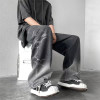Custom men's loose casual straight retro wash jeans new high quality youth popular jeans pants