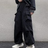 Custom men's loose-fitting casual cargo pants oversized drawstring nylon / polyester cargo pants