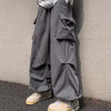 Custom men's loose-fitting casual cargo pants oversized drawstring nylon / polyester cargo pants