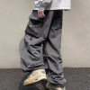 Custom men's loose-fitting casual cargo pants oversized drawstring nylon / polyester cargo pants