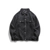 Wholesale men's jacket street vintage loose lapels simple youth casual jacket for spring