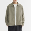 Custom plain color simple lapel jacket spring new versatile slightly loose casual men's jacket