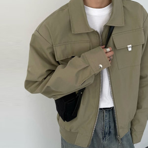 Custom youth trend temperament literary jacket fashion standard simple long-sleeved men's jacket